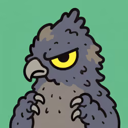 Nft 0230 Menacing Chibi Monster Bird Illustration #9212