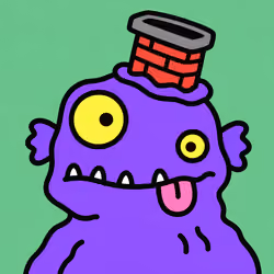 Purple Monster with Chimney Hat #3288