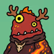 Ember Eyed Monster with Antlers #5455