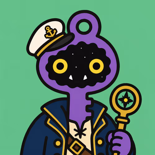 Purple Sailor Key Character with Staff #4462