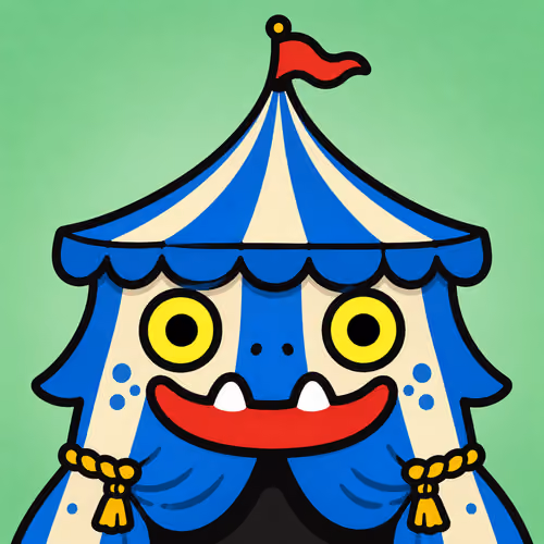 Circus Tent Monster with Bright Stripes #8459