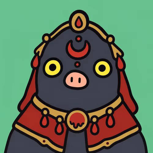 Ceremonial Mole with Red Accents #5390
