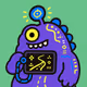 07 Playful Purple Glyph Scanner Robot #6861