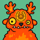 Ember Stag Charm of Borrowed Luck #1121