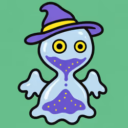 Nft 0374 Cute Ghostly Hourglass Wizard #9356