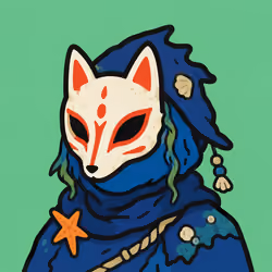 Sea Guardian with Fox Mask #4964