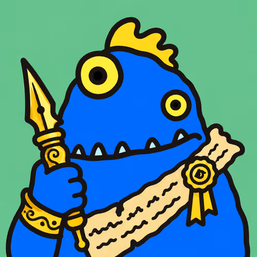 Quirky Monster with Golden Pen Knife #4173