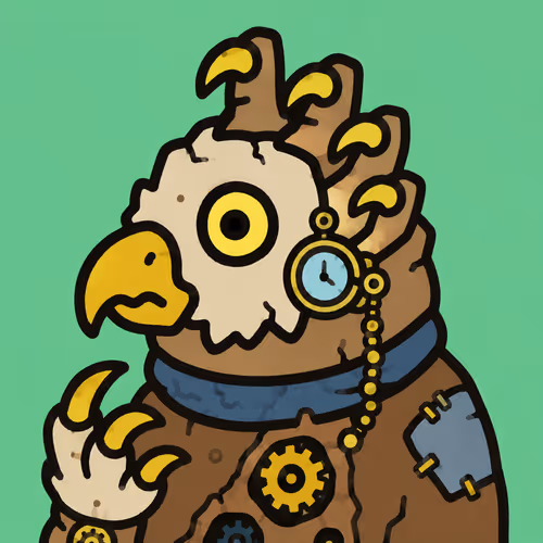 Clockwork Eagle with Steampunk Flair #3399