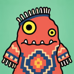 Monster Made of Decorative Rug Fibers #5415