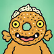 Bagel Monster with Whipped Cream Topping #7360