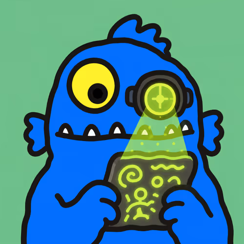 Cute Monster Scanning Glowing Tablet #3736