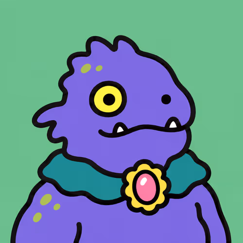 Cute Monster with Wavy Cape #3215