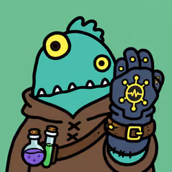 Quirky Alchemist Monster with Gauntlet #7186
