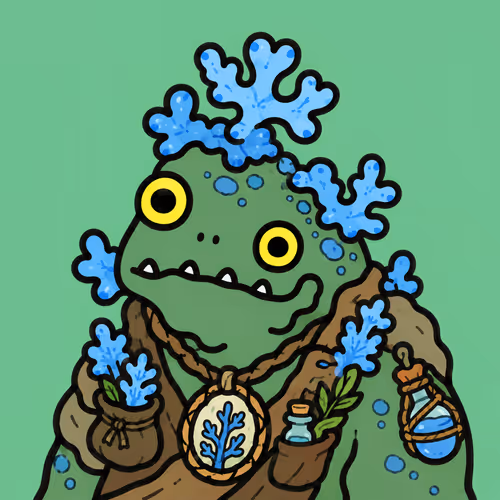 Whimsical Coral Coated Sea Mage Monster #3192