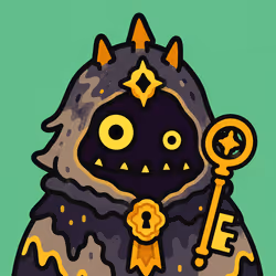 Mysterious Warden with Golden Key #8962
