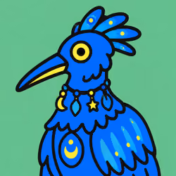 Mystical Blue Creature with Charms #5308