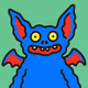 Blue Bat Monster #3055