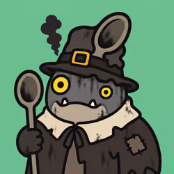 Nft 0212 Sooty Pilgrim Monster with Spoon Hat #9194