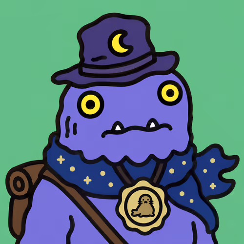 Purple Monster Traveler with Crescent Hat #5635