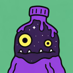 Purple Syrup Monster Character Illustration #4313