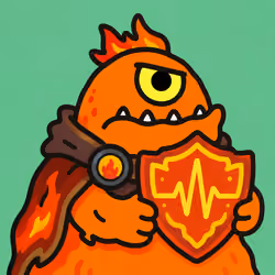 Flame Guardian with Shield Emblem #2664