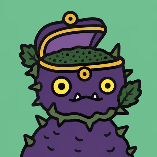 Cartoon Monster with Thorny Snuff Box Head #3197
