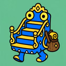 Whimsical Staircase Monster Character #7199