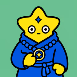 Starry Monk in Blue Robes #6391
