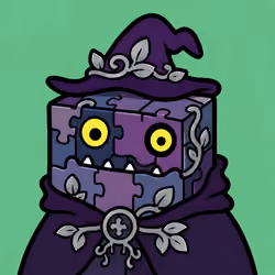 Puzzle Box Monster with Witch Hat #9526