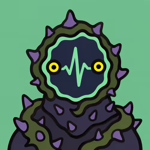 Thorny Monster with Glowing Shield Face #4086