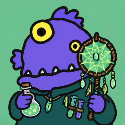 Purple Alchemist with Dreamcatcher and Potion #4982