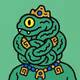 Serpent Creature with Golden Relics #6011