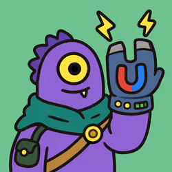 Purple Creature with Magnetic Glove #6661