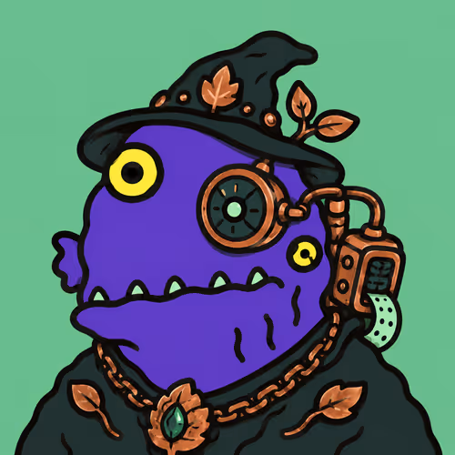 Purple Wizard Monster with Steampunk Details #6207