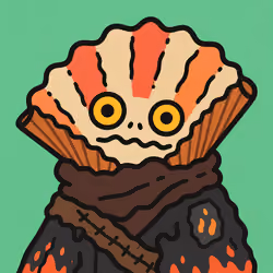 Fan Headed Creature with Fiery Cloak #5238