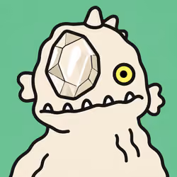 Quirky Monster with Crystal Lens Face #5012