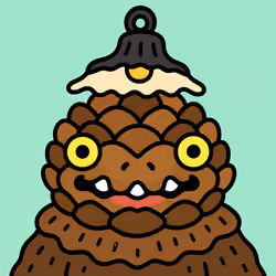 Pinecone Lamp Creature in Cartoon Style #9400