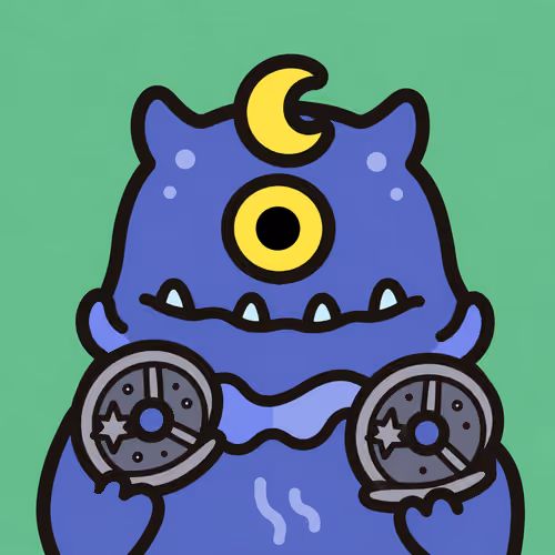 Cute Monster with Chakrams #3916