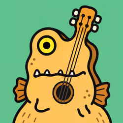 Playful Guitar Monster with Cyclopean Eye #5829