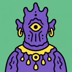 Mysterious Purple Idol with Gold Accents #5602