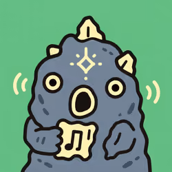 Singing Stone Creature with Musical Note #2075