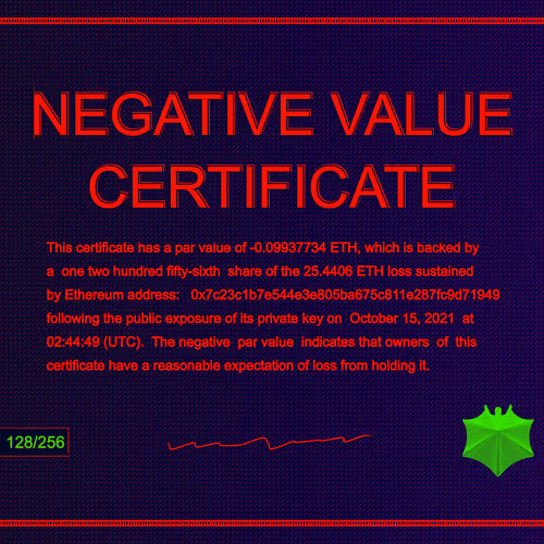 Negativevaluecertificates