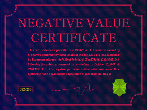 Negativevaluecertificates