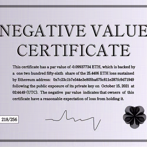 Negativevaluecertificates