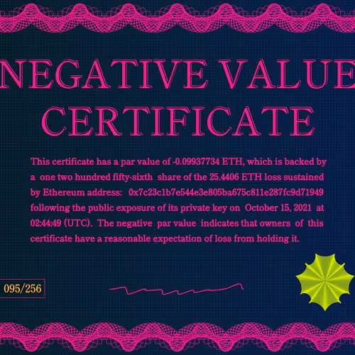 Negativevaluecertificates
