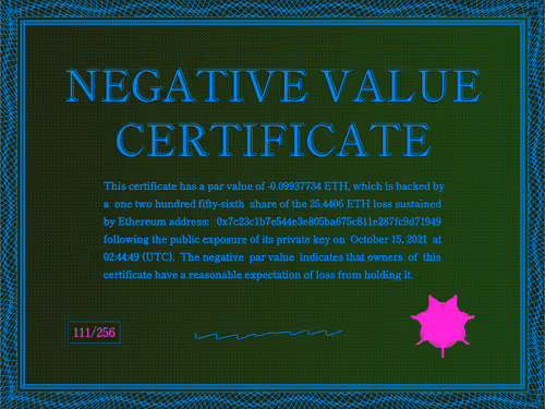 Negativevaluecertificates