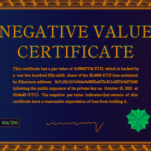 Negativevaluecertificates