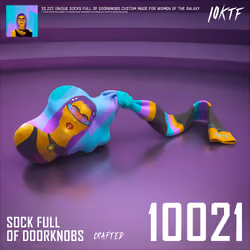 Galaxy Sock Full of Doorknobs #10021