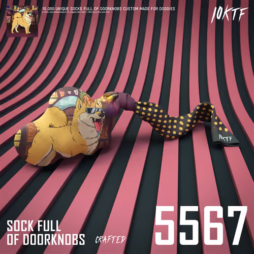 Kennel Sock Full of Doorknobs #5567