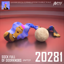 Galaxy Sock Full of Doorknobs #20281